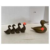 Brass Duck Decor Pieces