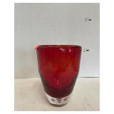 Ornate Red Glass Vase