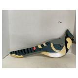 Wooden Blue Jay Decor Piece - approx. 23 in. Long