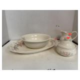 5 pc. Set of Floral Dishes & Trays