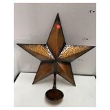 Rustic Star with Candle Holder Decor Piece