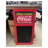 Wooden Coca Cola Sign w/ Chalk Board