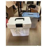 2 ct. of Plastic Totes w/ Lids & Handles