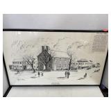 Picture.  Old Courthouse. Signed. 24x14in