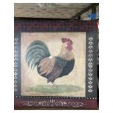Chicken wall decor. 23.5in square.