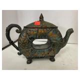 Unique tea pot.  Metal.