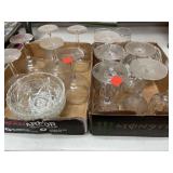 Lot of 15 wine / beverage glasses & 5 cut glass