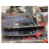 3 disposable Grills.