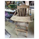 Vintage Wooden High Chair