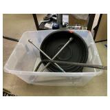 Plastic Tote of Oil Pan & Lug Jut Wrenches
