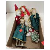 5 ct. - Porcelain Dolls/Clowns