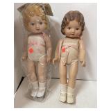 2 DAISY KINGDOM / Pansy dolls. 18in tall.