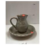Ceramic Pitcher & Dish