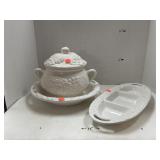 Ceramic Punch Bowl & Serving Dish (WCL)
