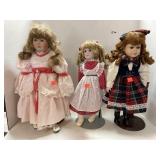 3 ct. - Vintage Porcelain Dolls