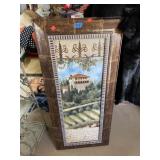 Large Framed Oil Painting - 20 in. x 43 in.