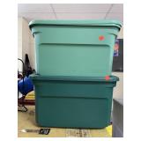 2 ct. - Green Plastic Totes & Lids