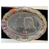 Commemorative plate. Iridescent. Star Spangled