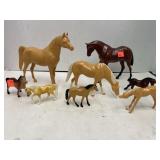 Lot of 8 Horse Figurines.