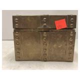 Brass (?) box. Recipe / File box.