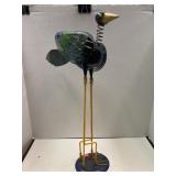 Metal Yard Art.  Bird. 22in tall.