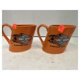 2 Harley Davidson mugs.
