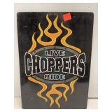 Metal Motorcycle Sign. 8x12in