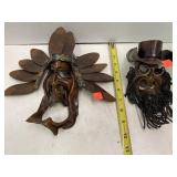 Unique leather faces.