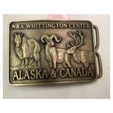 NRA Belt Buckle.  Whittington Center.  Alaska &