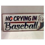 Metal Baseball Sign. Sealed.  20x8in