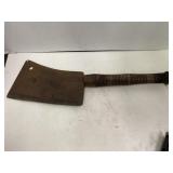 Meat cleaver.  Old. 19in long.