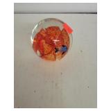 Paper Weight With Flower & Fish