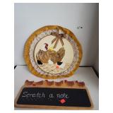 2 Cnt Rooster Wall Decor ( Round 1 is