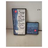 2 Cnt Bathroom Wall Decor