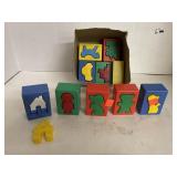 10 ct. - Vintage Puzzle Blocks