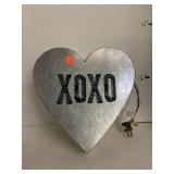 Metal Lighted Heart Decor Works