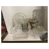 Lot of Crystal Serving Pieces