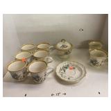 8 Place Mikasa Blue Daisies Cups Saucers and