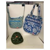 Two Vera Bradley Purses an Vera Bradley Cap