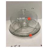 Glass Covered Snack Tray