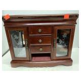 Wood Jewelry box.  14x4.5x10.5in tall.