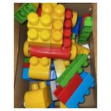 Lot of Duplo style building blocks.
