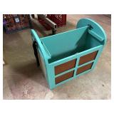 Wooden Magazine Rack - Teal