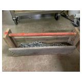 Wooden Toolbox with Chain