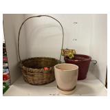 Group Lot Baskets, Planters, etc