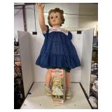 2Vintage Dolls   One 36 in Tall  1 Porcelain