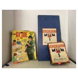 Vintage Monopoly Board and Pieces and Vintage GI