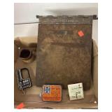 Vintage Lot   Order Pad Throat Lozenge Tin, Zebco