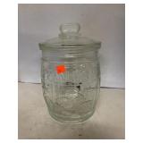 Glass Peanuts Jar