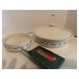 Longaberger Pottery - 2qt Covered Casserole with